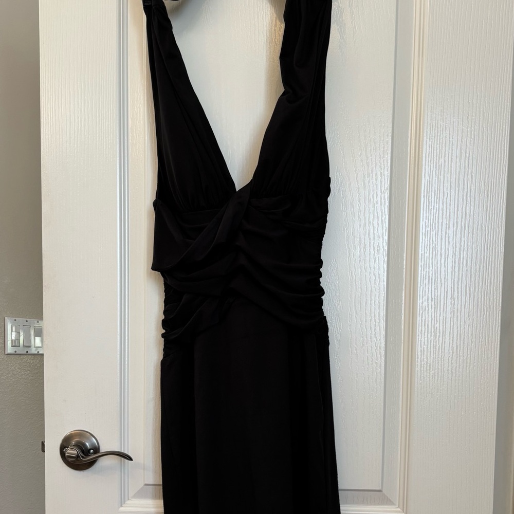 Miss Avenue Black Ruched Sheath Dress